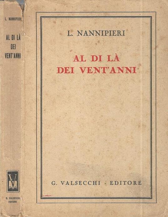 Al di là dei vent'anni - Luigi Nannipieri - copertina