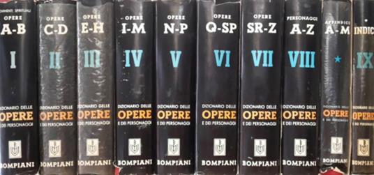 Dizionario letterario Bompiani delle opere e dei personaggi di tutti i tempi e di tutte le letterature - copertina