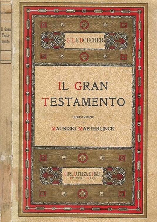 Il Gran Testamento - copertina