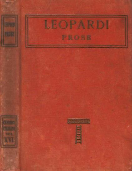 Leopardi: prose - copertina