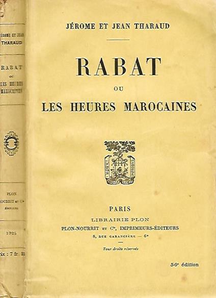 Rabat ou Les Heures Marocaines - copertina