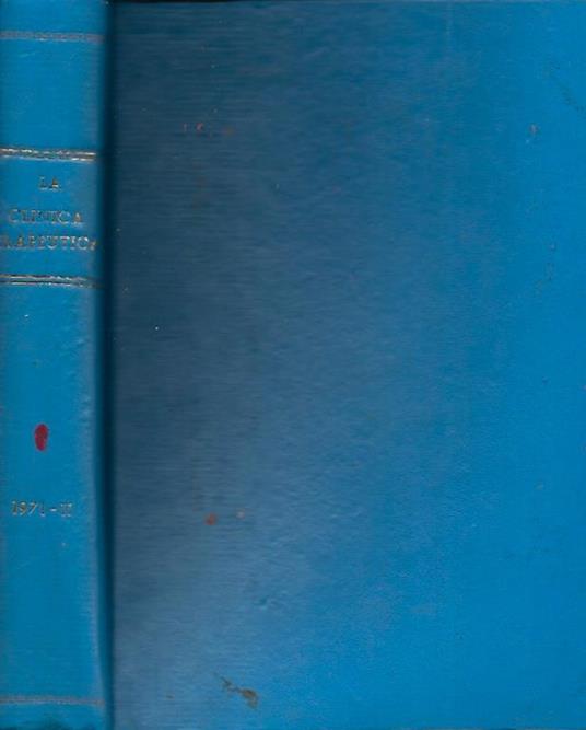 La Clinica Terapeutica Vol. I - II - copertina