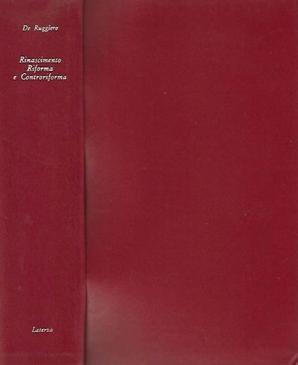Storia della filosofia III: Rinascimento , riforma e controriforma - Guido De Ruggiero - copertina