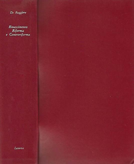 Storia della filosofia III: Rinascimento , riforma e controriforma - Guido De Ruggiero - copertina