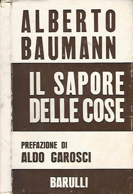 Il sapore delle cose - Alberto Baumann - copertina