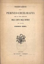Osservazioni sulla perineo - cheilorafia per la cura radicale della caduta della matrice