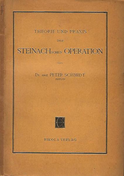 Theorie un praxis der Steinachschen Operation - copertina