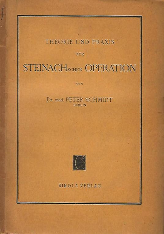 Theorie un praxis der Steinachschen Operation - copertina