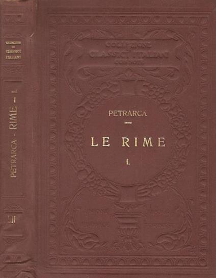 Le Rime vol. I - Francesco Petrarca - copertina