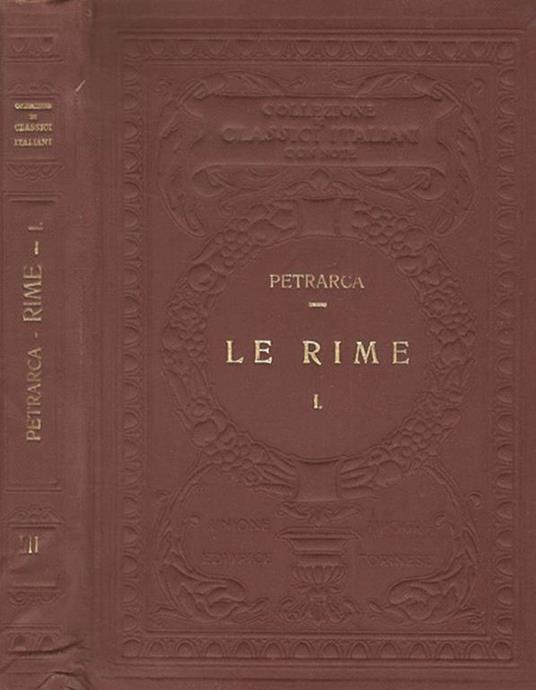 Le Rime vol. I - Francesco Petrarca - copertina