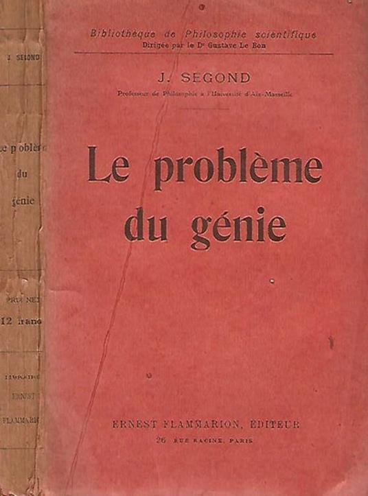 Le probleme du genie - J. Segond - copertina