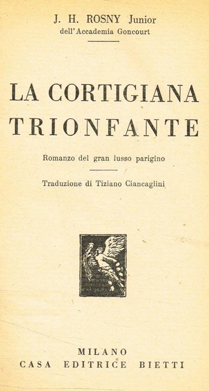 La cortigiana trionfante - copertina