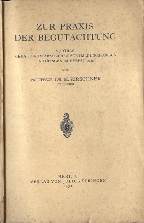 Zur praxis der begutechtung - copertina