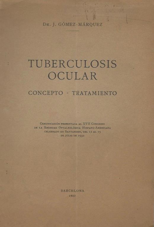 Tuberculosis ocular. concepto-tratamiento - copertina