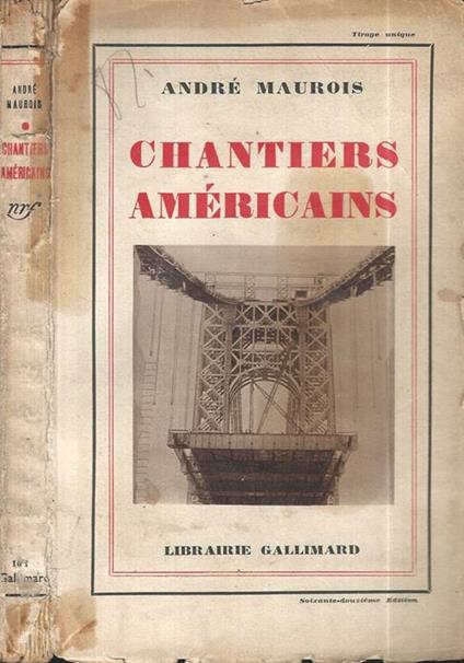 Chantiers Américains - André Maurois - copertina