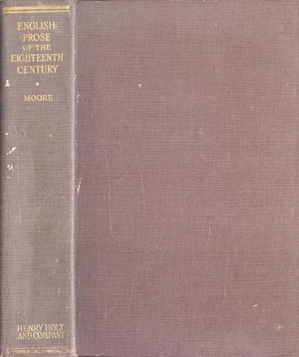 English prose of the eighteeent century - copertina