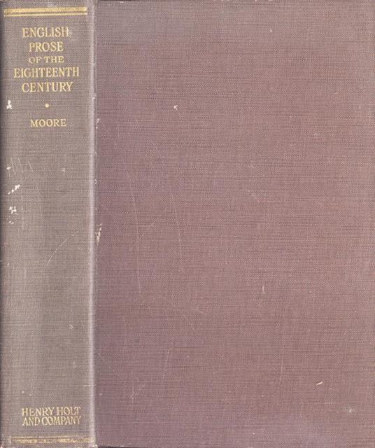 English prose of the eighteeent century - copertina