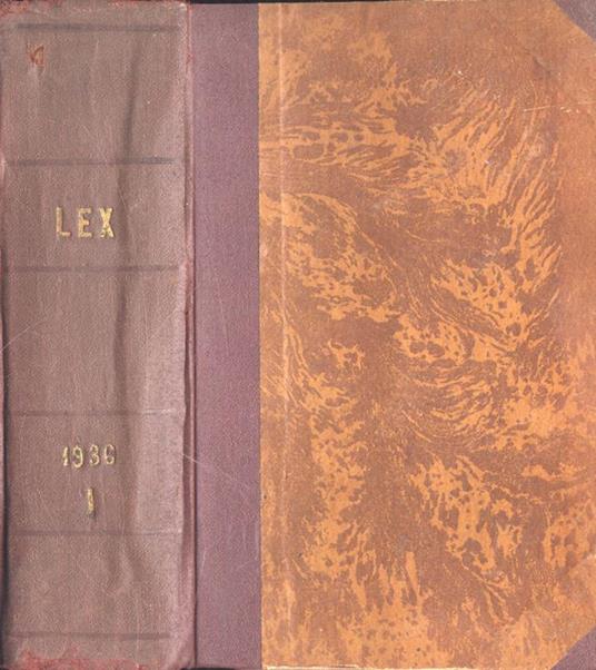 Lex Anno 1936 Vol. I - Giovanni Davicini - copertina