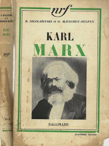 Karl Marx - B. Nicolaievski - copertina