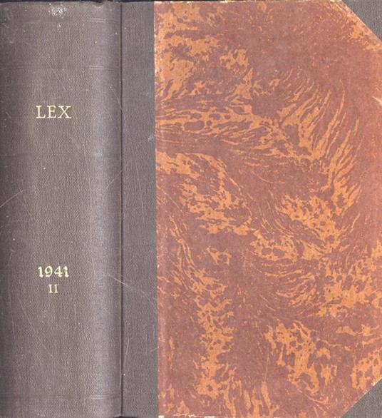 Lex Anno 1941 Vol. II - Giovanni Davicini - copertina