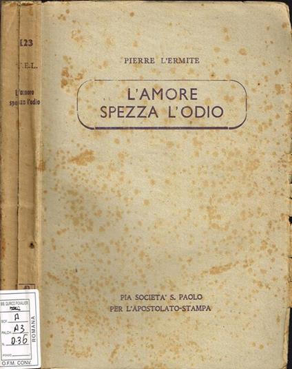 L' amore spezza l'odio - Pietro l'eremita - copertina