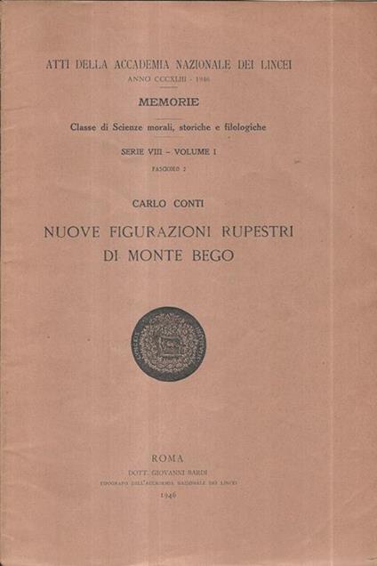 Nuove figurazioni rupestri di Monte Bego - Carlo Conti - copertina
