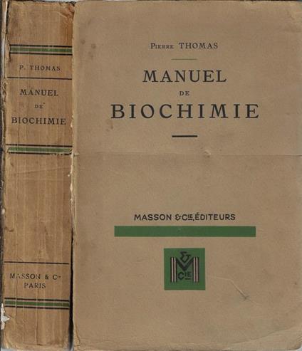 Manuel de biochimie - Pierre Thomas - copertina
