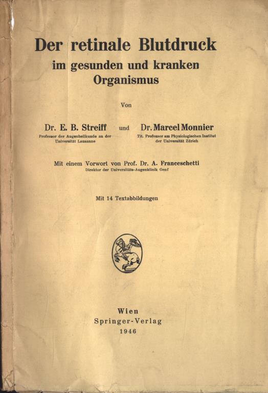 Der retinale blutdruck im gesunden und kranken organismus - copertina