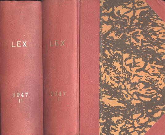 Lex Anno 1947 Vol. I - II - Giovanni Davicini - copertina