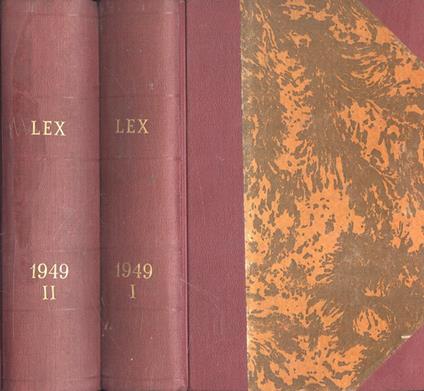 Lex Anno 1949 Vol. I - II - Giovanni Davicini - copertina