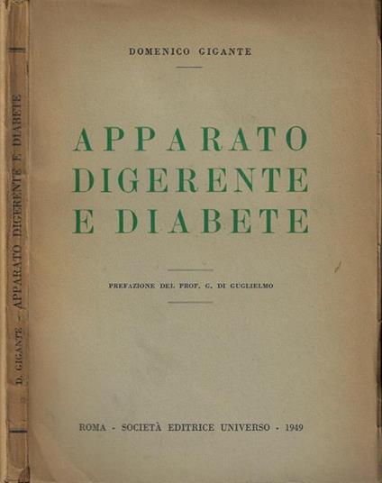 Apparato digerente e diabete - Domenico Gigante - copertina