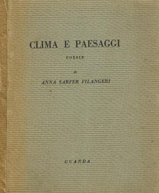 Clima e paesaggi. Poesie - copertina