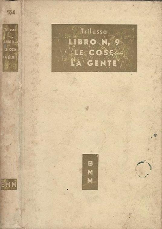 Libro n. 9 le cose la gente - Trilussa - copertina