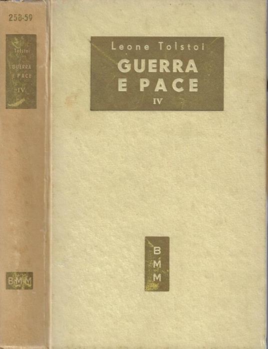 Guerra e pace Vol IV - Lev Tolstoj - copertina