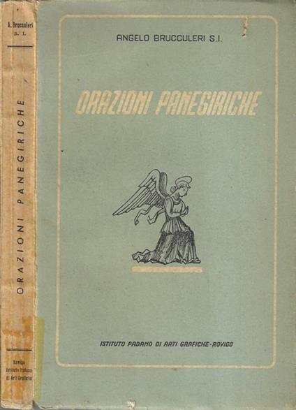 Orazioni panegiriche - Angelo Brucculeri - copertina