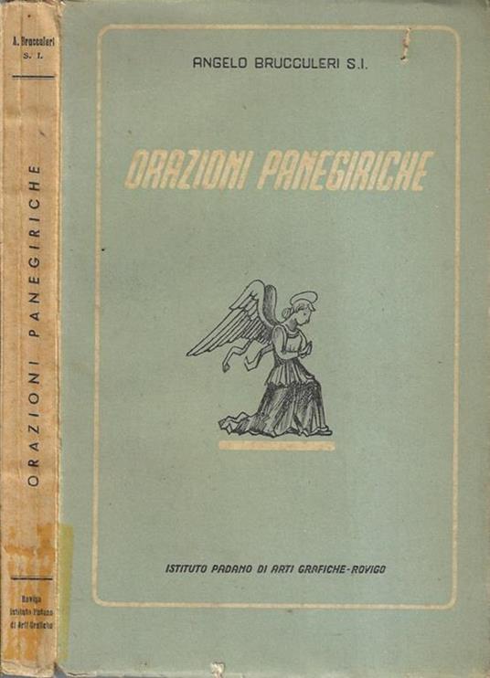 Orazioni panegiriche - Angelo Brucculeri - copertina