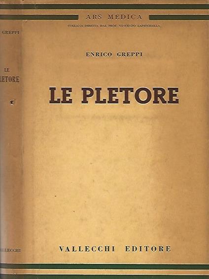 Il pletore - Enrico Greppi - copertina