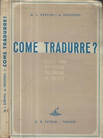 Come tradurre? - copertina
