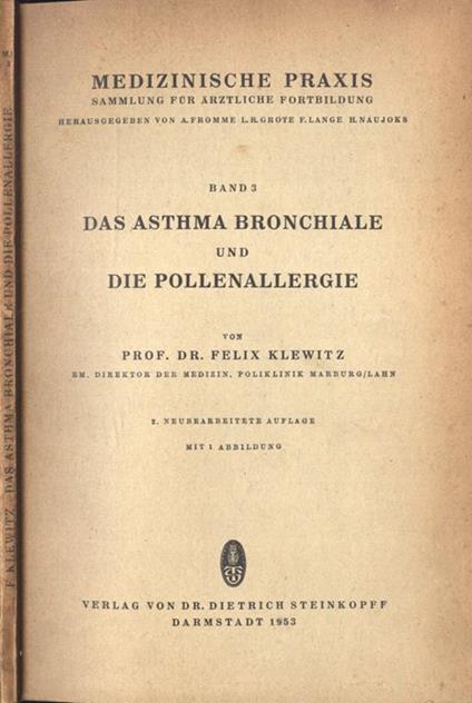 Das asthma bronchiale und die pollenallergie - copertina