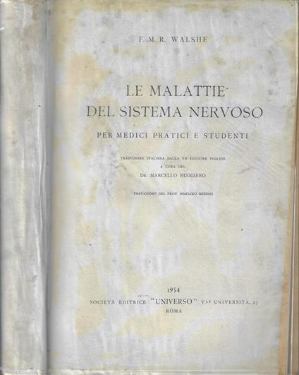 Le malattie del sistema nervoso. per medici pratici e studenti - copertina