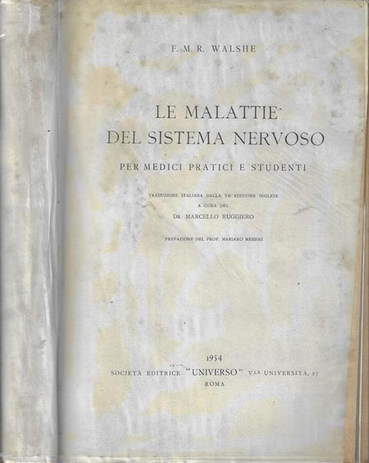 Le malattie del sistema nervoso. per medici pratici e studenti - copertina