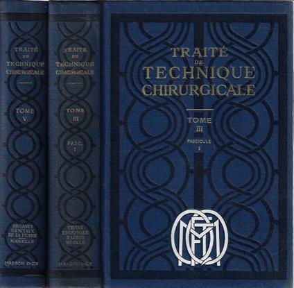 Traité de technique chirurgicale Tome III*, V - copertina