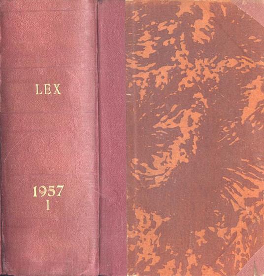 Lex Anno 1957 Vol. I - Giovanni Davicini - copertina