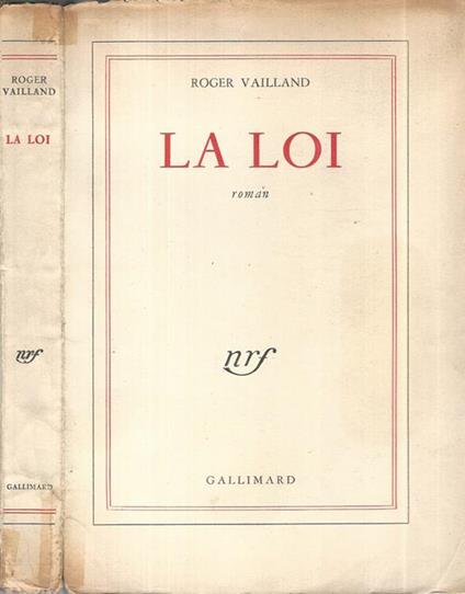 La Loi - Roger Vailland - copertina