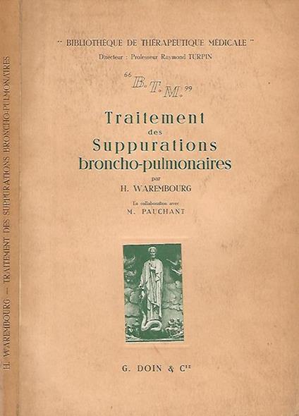 Traitement des Suppurations bronco - pulmonaires - H. Warembourg - copertina