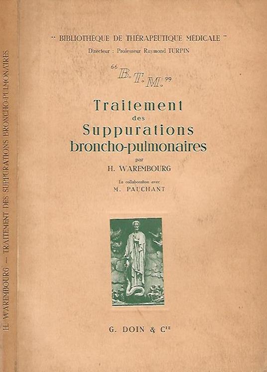Traitement des Suppurations bronco - pulmonaires - H. Warembourg - copertina