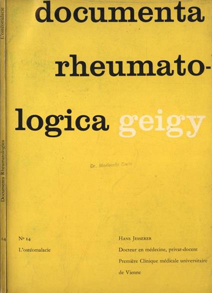 Documenta rheumatologica n. 14 - copertina