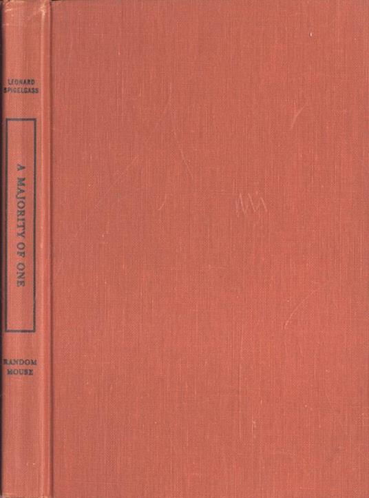 A majority of one - Leonard Spigelgass - copertina