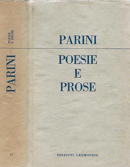 Poesie e prose - Giuseppe Parini - copertina