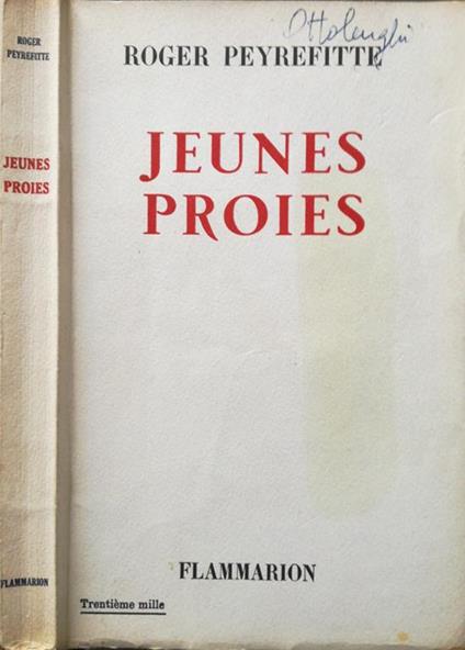 Jeunes Proies - Roger Peyrefitte - copertina